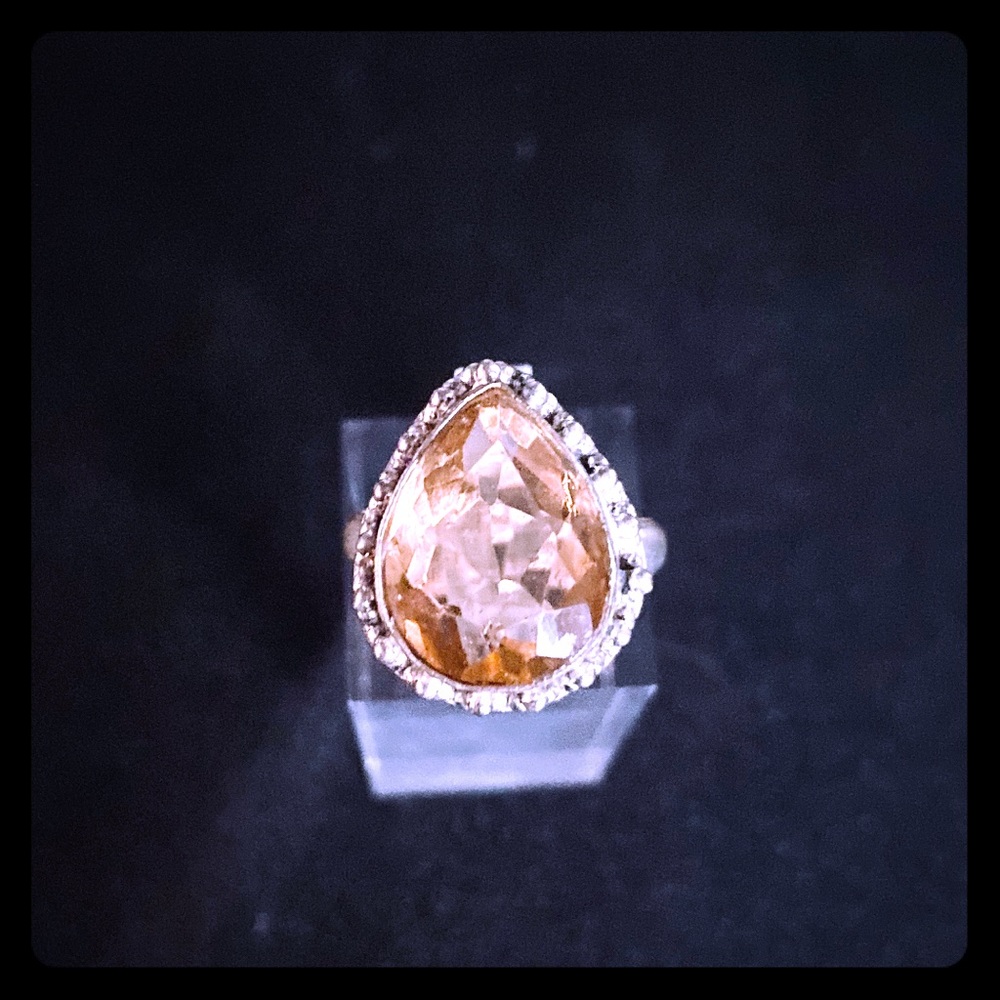 Sim Morganite set in .925 ring sz 7